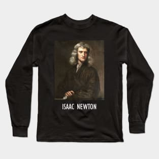 Sir Isaac Newton Portrait Art Long Sleeve T-Shirt